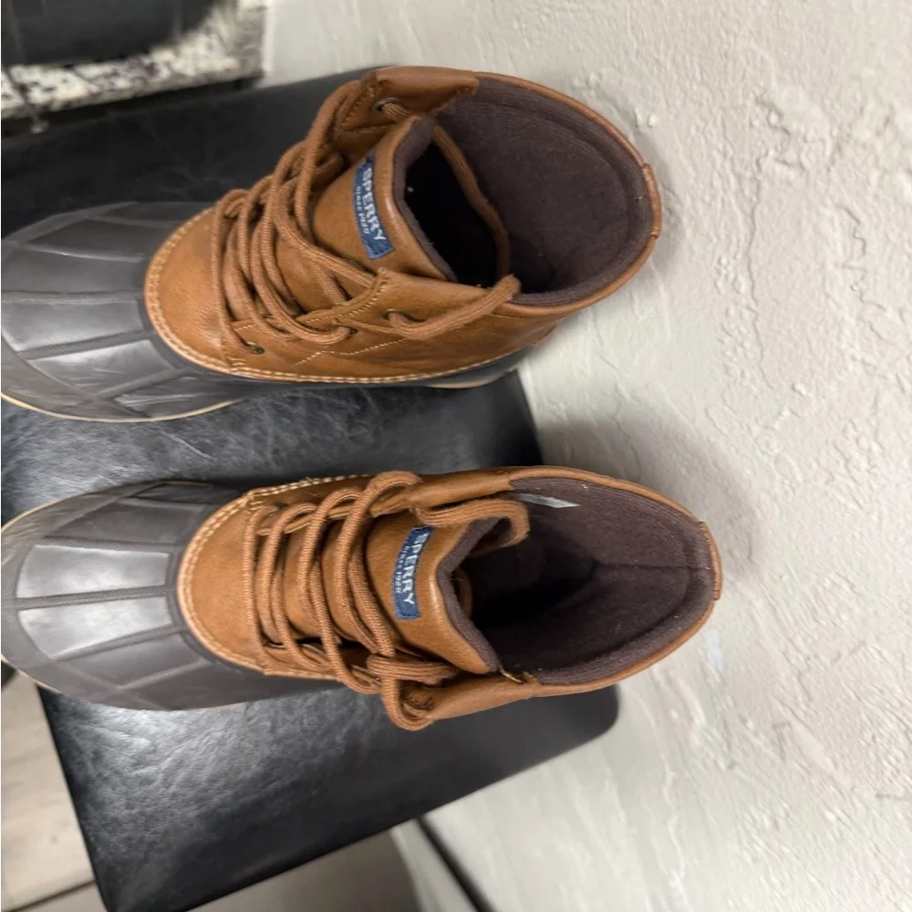 Sperry Men's Tan and Black Weatherproof Boots
